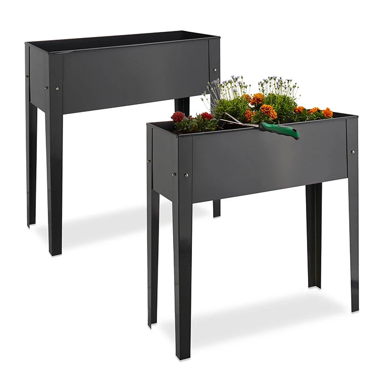 Wholesale Steel Flower Pot Vegetables Rectangular Planter Garden Raised Bed