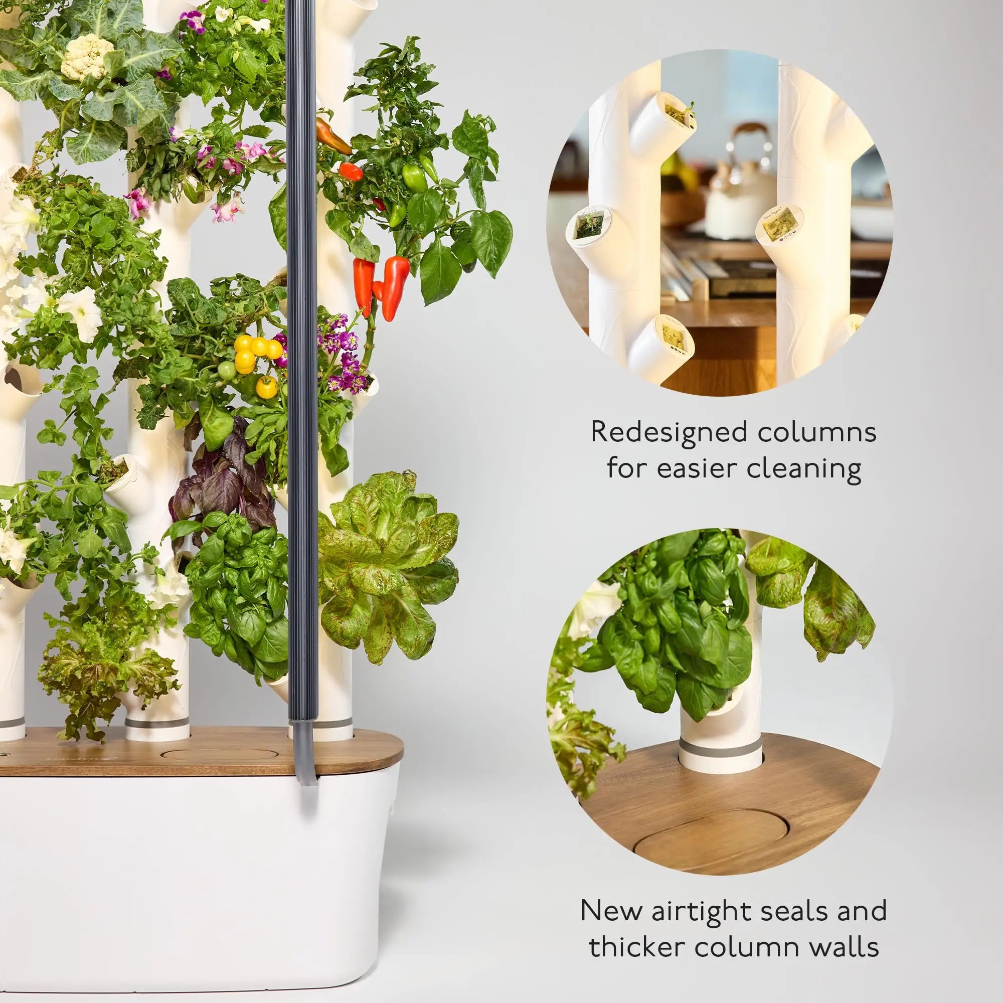 Gardyn Hydroponics Non-GMO Indoor Plants Vertical Garden Planter Floor Usage Home Decor Nursery Flower Pot Design Growing System