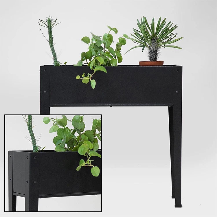 Wholesale Steel Flower Pot Vegetables Rectangular Planter Garden Raised Bed