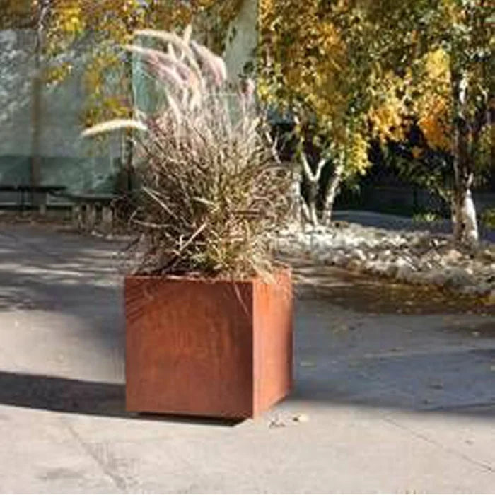 Outdoor Corten Steel Planter Box Big Planter Square Flower Pots