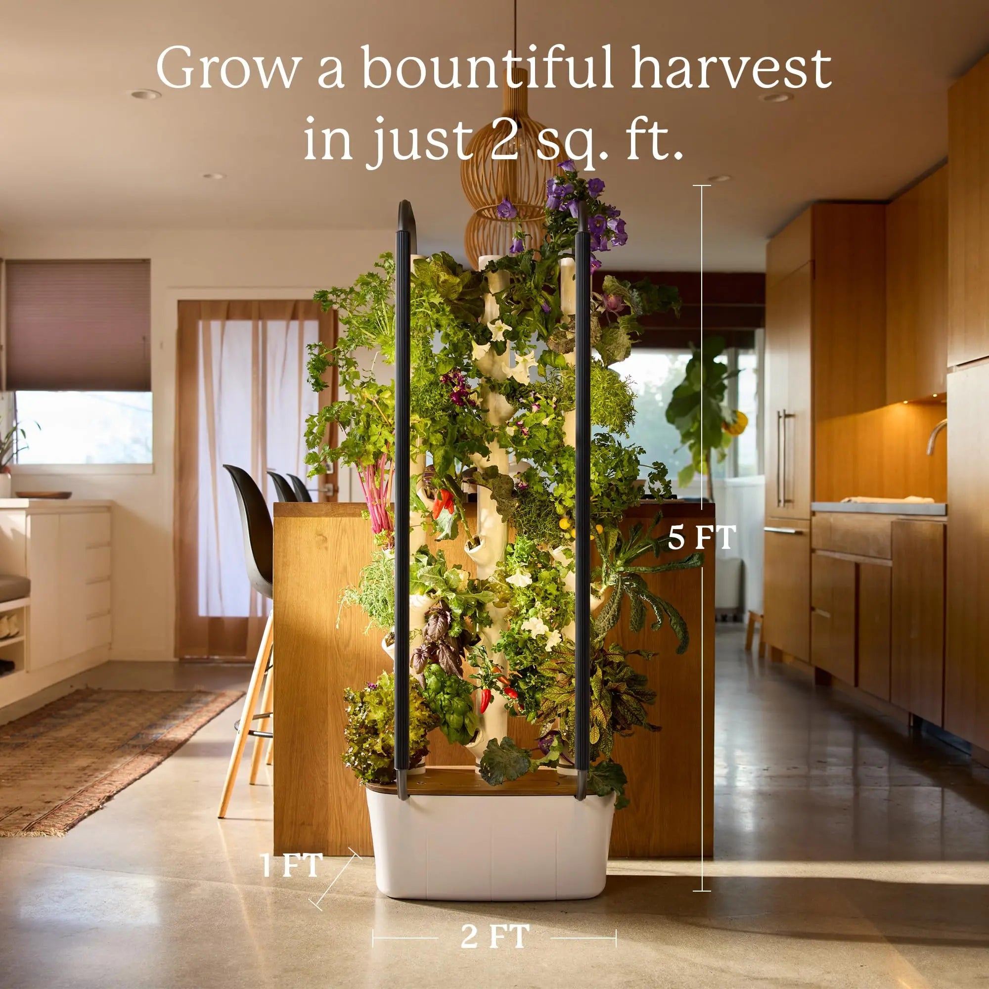 Gardyn Hydroponics Non-GMO Indoor Plants Vertical Garden Planter Floor Usage Home Decor Nursery Flower Pot Design Growing System