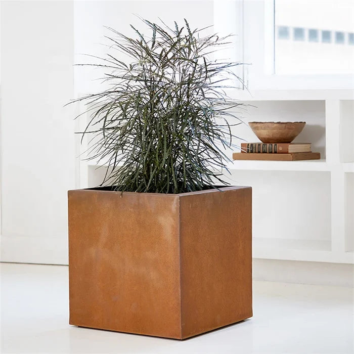 Outdoor Corten Steel Planter Box Big Planter Square Flower Pots