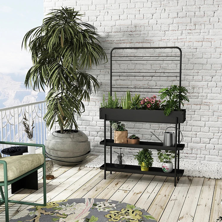 Planters Box Steel Raised Vegetable Flower Raised Bed Metal Galvanized Raised Steel Garden Bed with Wheels