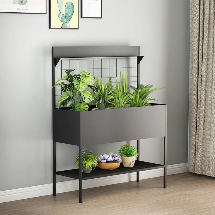 Rectangle Stainless Steel Outdoor Growing Herbs Flowers Vegetables Raised Garden Bed Anti-rust Planter Box
