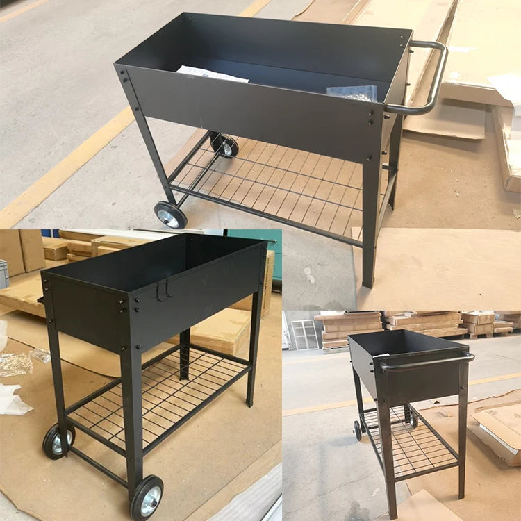 Powder Coated Galvanized Steel Metal Raised Garden Bed Outdoor Vegetables Herb Patio Planter Box for Home Gardening